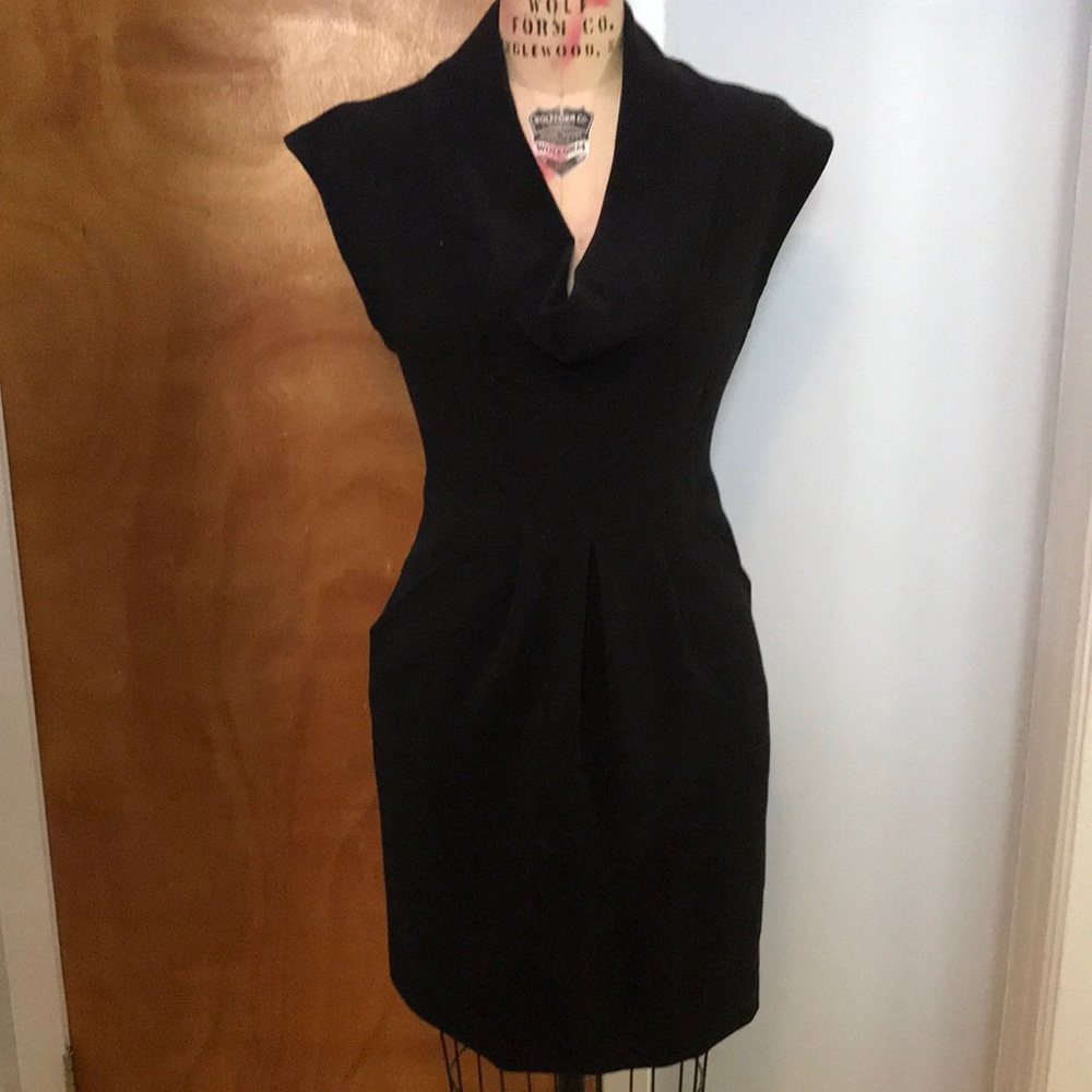 Zara Cowl Neck dress w/ Pleats at the Skirt!